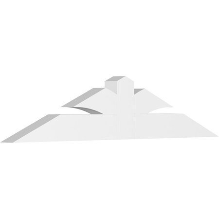 Ekena Millwork Richland Architectural Grade PVC Gable Bracket, 72"W x 15"H x 4"D x 6"F, 5/12 Pitch GBP072X15X0406RIC00